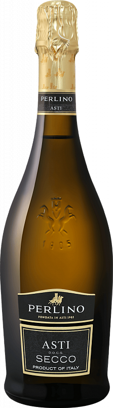 Асти Секко Перлино белое сухое 0,75л Игристое. Вино Италия