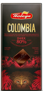 Шоколад горький Колумбия 80% какао 90г. Победа