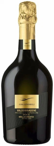 Коллинобили Вальдоббиадене Просекко Супериоре Миллезимато брют белое 0,75л. Вино игристое  Италия