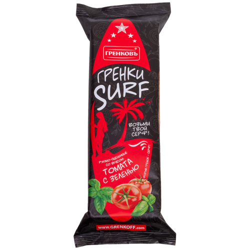 Гренки ржано-пшеничные SURF со вкусом томата с зеленью, 100г